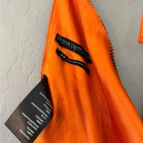 Urban Outfitters Orange Sequin Halter Scarf Top - Picture 5 of 6